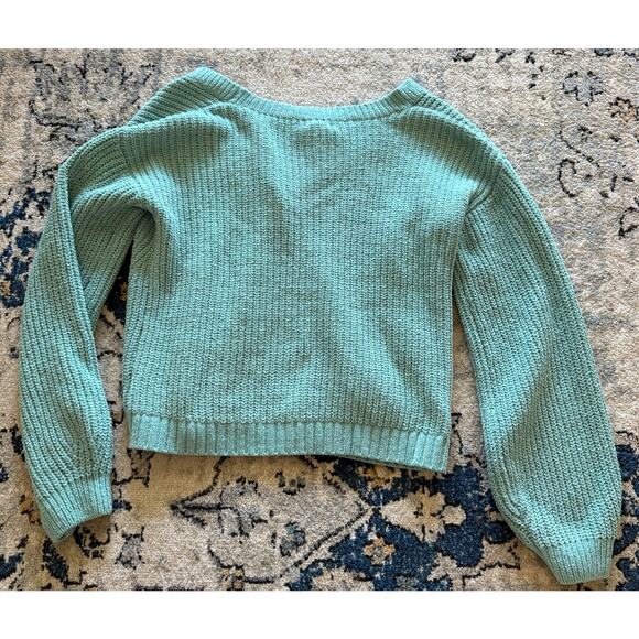 Bundle of Girl's Sweaters Cat & Jack Size 14-16 Pink Green Cardigan Pull Over - Picture 3 of 10